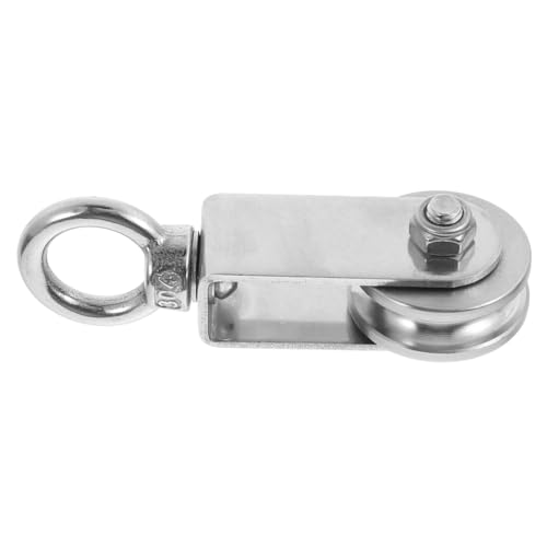 Alipis U Shaped Pulley Ring Heavy Duty Traction Pulley Wheel for Lifting and Rigging Industrial Bearing Pulley for Cable Pulley Attachments