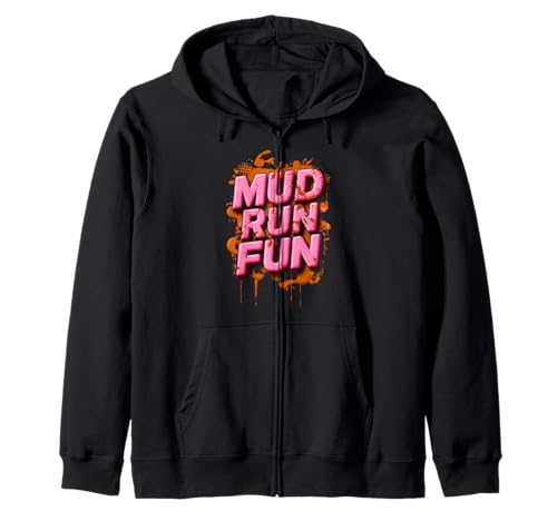 Mud Run Fun Mudder PINK Trail Running Mudding Race Fun Team Sudadera con Capucha