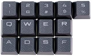 Mechanical keyboard keycaps non-slip design backlit OEM Cherry MX keycaps FPS keycaps professional gaming keycaps(Gray)