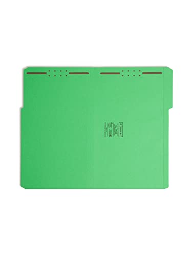 Smead Fastener File Folder, 2 Fasteners, Reinforced 1/3-Cut Tab, Legal Size, Green, 50 Per Box (17140) #TOP1