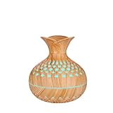 Yaindhi Colorful Mini Humidifier, Flower Shape Humidifier,USB Personal Desktop Cool Humidifier 7 colors,2 Mist Modes,Super Quiet for Car, Office Room, Bedroom,etc. (Light wood)