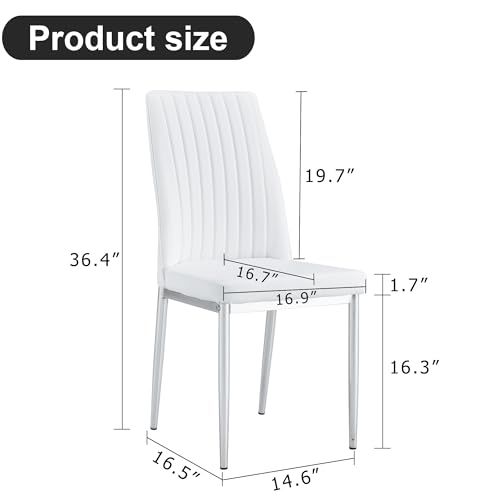 Luxury Leather Dining Chair Set