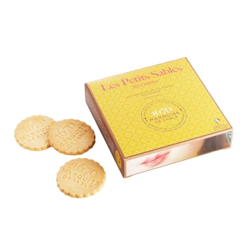 Marquise de Sablé | Galletas de mantequilla con haba Tonka | Caja de regalo de 100 g | Receta francesa original 1670 | Selección 18 Carati