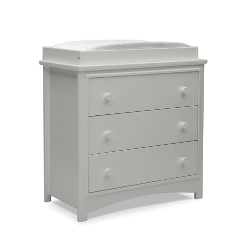Delta Children Perry 3 Drawer Dresser with Changing Top and Interlocking Drawers, Moonstruck Grey - image 9
