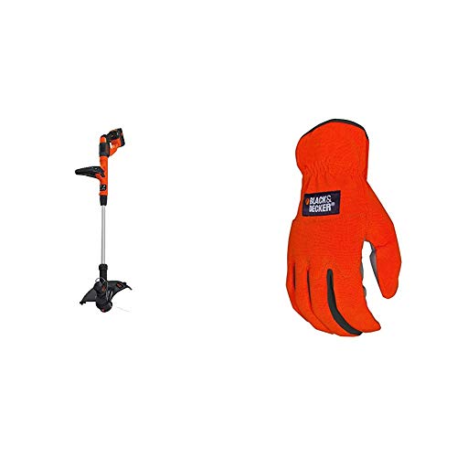 Image of BLACK+DECKER 40V MAX String Trimmer /Edger, 13-Inch with Easy-Fit All Purpose Glove (LST140C & BD505L)