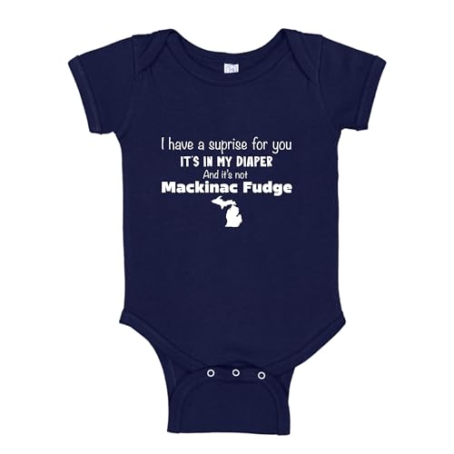 I Have A Suprise for You It's in My Diaper and It's Not Mackinac Fudge Baby One Piece Bodysuit 24 mo...