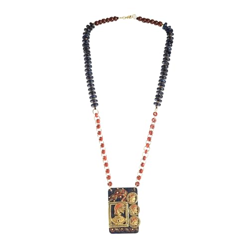 Image of AAKRITI ART CREATIONS Handcrafted Tribal & Wooden Necklace Collection | Dhokra, Ethnic, Brass & Artistic Designs | Royal, Boho & Nomadic-Inspired Statement Jewelry for Women