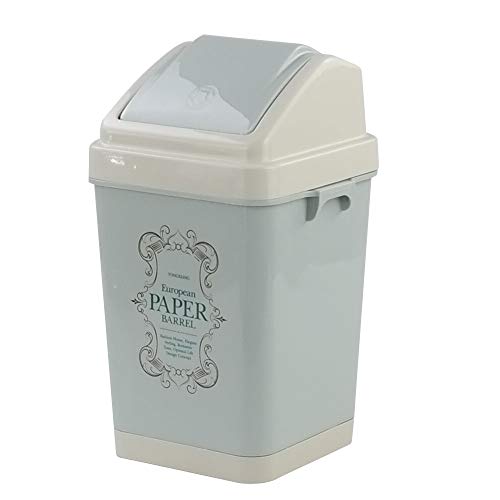 Parlynies Cubo de Basura de PláStico, Papelera de BañO con Tapa (Azul)