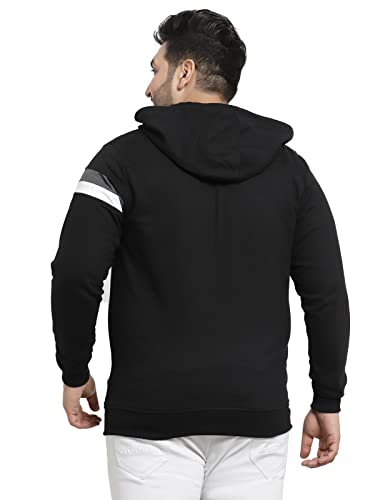 Image of Kalt Men Full Sleeves Zipper Fleece Striped Hoodie