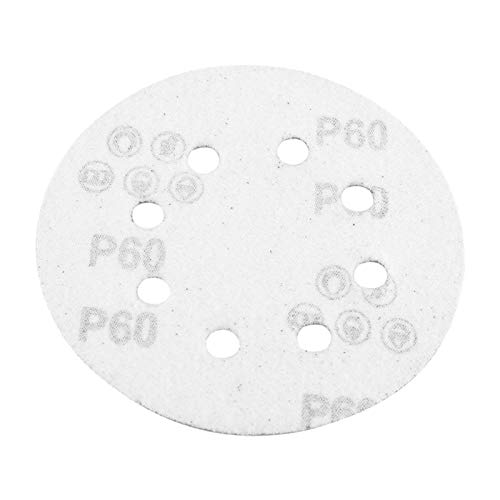 100pcs 8 Furos 5 Polegada Discos de Lixa de Polimento Redondos para Móveis, Ferragens e Reparação de