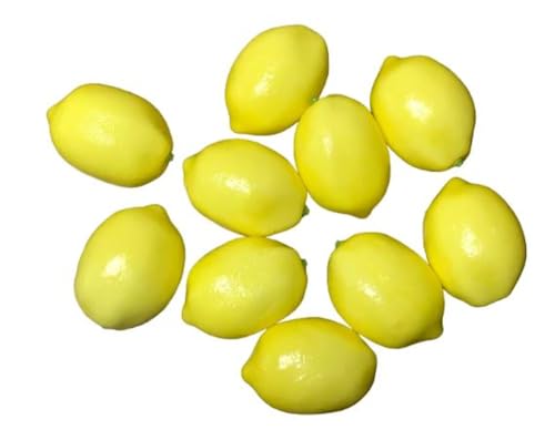 レモン 食品模型 食品サンプル フェイク フルーツ ディスプレイなどに 10個セット (イエロー)