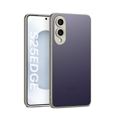 Image of Midkart Anti-Fingerprint Case Compatible with Samsung Galaxy S25 Edge Release 2025 Matte Finish Smooth Touch and Independent Camera Protection Cover, Purple