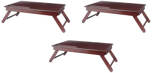 Winsome Alden Bed Tray, Walnut (Pack of 3)
