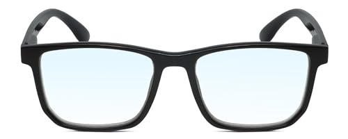 Image of Calabria R861 Rectangular Blue Light Blocking Reading Glasses Men Women Trendy Eyeglass Work Gaming Computer Readers w /Case