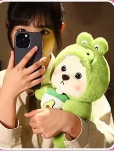 Image of SCOOBA Cap Bear with Avocado Dress bonbon Soft Toys for Kids Babies 35cm Medium (Bear with Avocado bonbon)