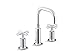 KOHLER K-14406-3-CP Purist Widespread Lavatory Faucet with Low Gooseneck and Low Cross Handles, Polished Chrome