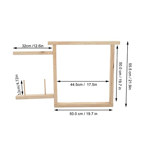 Jiawu Tufting Frame for Rug Making, Rug Tufting Frame for Rug Gun, Wooden Tufting Frame Rug Making Supplies, DIY Craft Making Table Stand Frame Carpet Tool, Easy Installation