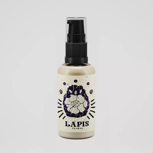 By Elementum Lapis Floral Bálsamo para Barba para Hombres 50ml Pomada 2en1 de Estilo & Cuidado con Aceite de Aguacate, Manteca de Karité y Cera de Abejas Moldeador Natural para Volumen & Brillo