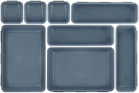 IPOW Juego de 8 Organizadores para Cajones Cajas de Plástico en 3...