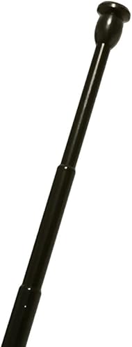 Miniatura 7 de Antena CB de mano plegable telescópica de 26  28 MHz con conector macho SMA de 9 a 27 pulgadas de longitud, 6 secciones de cobre cromado negro