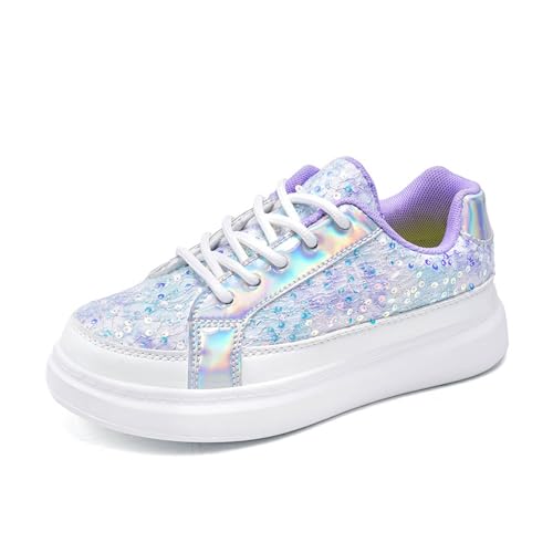 Zapatillas Deportivas Diarias para Niñas con y Detalles de (Blue, 29.5 Little Child)