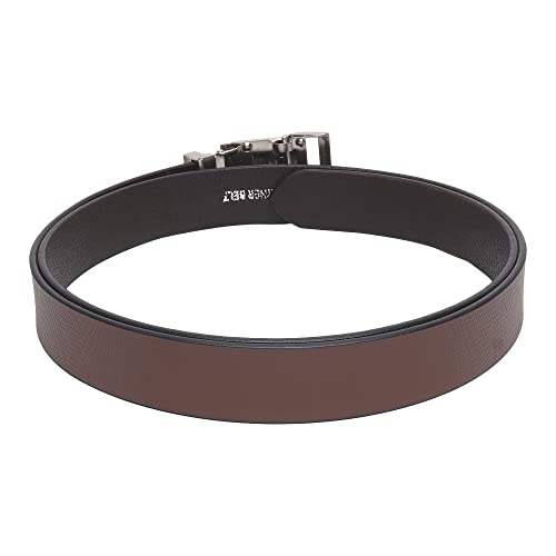 Image of Men's Formal Genuine Leather Auto-lock Adjustable Belt (JAFA-42-BL)