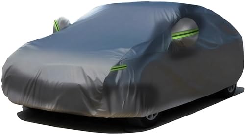 Big Ant universal Autoabdeckung Vollgarage car Cover Abdeckplane Auto Garage Wasserdicht Autogarage Autoplane Staubdicht Autohülle Passt für Meisten Auto im Winter & Sommer Schwarz