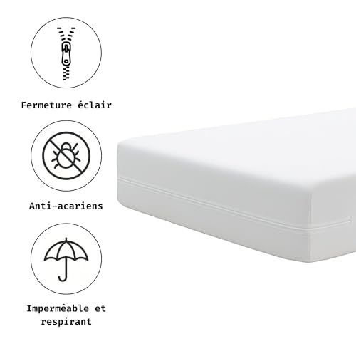 Alèse imperméable 80x200cm pour des nuits saines et sans allergènes - 3