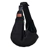 Small Pet Carrier Pouch Sling for Daily with Adjustable Strap Pocket Safety Buckle for Puppy Dog Papoose and Cat Kitten Black
