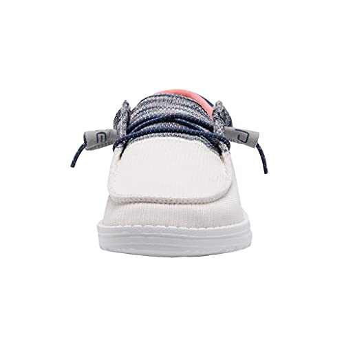 Image of HEYDUDE Women's Wendy Sox Funk Navy Size 8 | Women's Shoes | Women's Lace Up Loafers | Comfortable & Light-Weight
