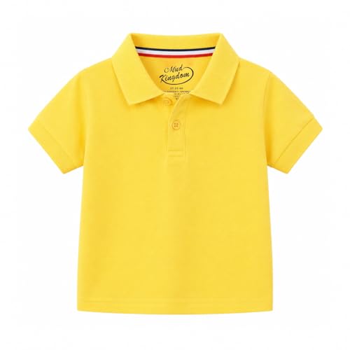 Image of Mud Kingdom Boys Polo Shirt Short Sleeve School Uniform Pique Polo Summer