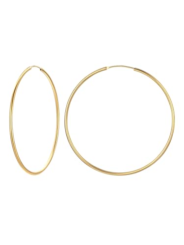 Silvora 925 Sterling Silver Hoop Earrings, Hypoallergenic Polished Big Hoops 18K Gold Jewelry Gifts for Women 20mm/30mm/50mm/70mm with Delicate Packaging