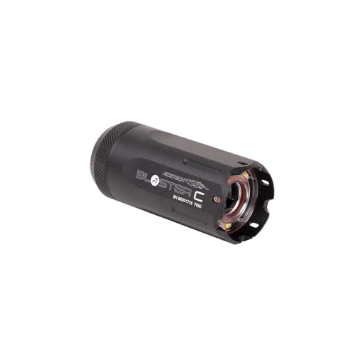 ACETECH Unidad Tracer Blaster C para el juego Airsoft, Simulación de MuzzleFlash, con rosca M14 CCW o M11 CW, aplicable a bolas trazadoras verdes. (Negro)
