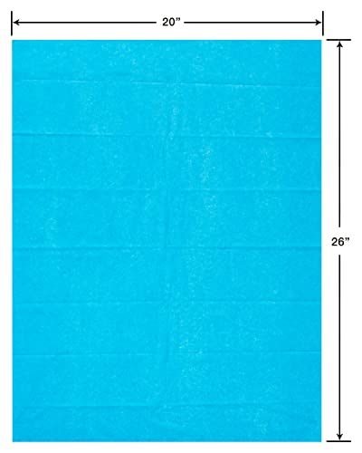 Image of Papyrus 8 Sheets 20 in. x 26 in. Turquoise Tissue Paper for Birthdays, Gift Bags, DIY, Crafting and Holidays