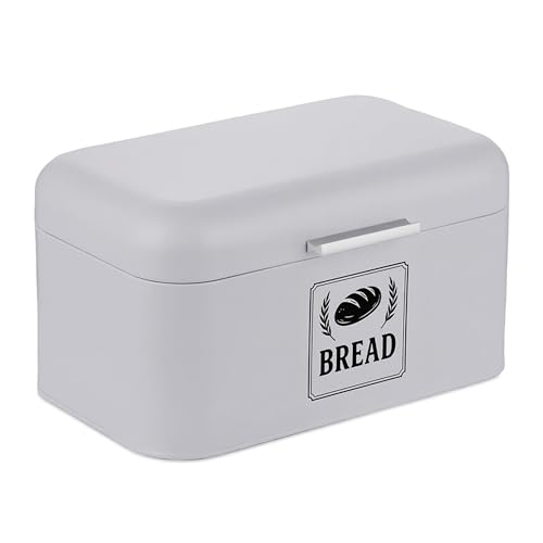 Relaxdays Cassetta Portapane con Coperchio, HLP: 16,5x30x19 cm, Contenitore Porta