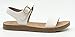Soda KIDS/CHILDREN/GIRLS Casual Open Toe Single Band Fashion Slide Flat Sandal with Adjustable Ankle Strap PLENTY-11S White Pu 1