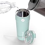 Facile à nettoyer et polyvalent – Les composants passent au lave-vaisselle et le design à ouverture facile facilite le nettoyage. Idéal pour le café, le thé, les smoothies, les shakes protéinés ou même les cocktails – parfait pour un mode de vie actif !