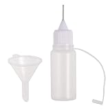 FRCOLOR Nadelflaschen Rauchölflasche Liquidflasche Nadelspitze Flasche mit 10 Trichter für E-Liquids zum Mischen oder Nachfüllen von E-Shishas und E-Zigaretten 10 STÜCKE 30 ml