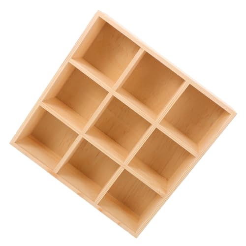 EPIGEIST Caja Organizadora de Madera Maciza con Compartimentos para Tazas de Café y Bolsitas de Té Diseño Portátil y Multifuncional para Countertop y Almacenamiento de Sobres de Azúcar