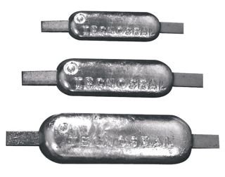 Anode aus Aluminium oval 0,6 kg