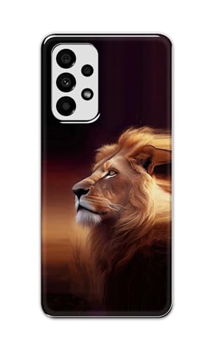 Image of PRINTFIDAA Printed Hard Back Cover Case for Samsung Galaxy A73 5G Back Cover (Danger Lion) -112