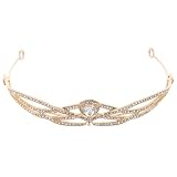 Hochzeitsaccessoire Barock Krone Damen Gold Legierung Strass Retro