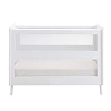 BreathableBaby Breathable Mesh 3-in-1 Convertible Crib — White, Two Adjustable Mattress Heights, Greenguard Gold Certified