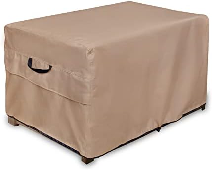 ULTCOVER Patio Deck Box Cover Waterproof for Outdoor Rectangular Resin Storage Box 60-86 Gallon, 46L x 22W x 24H inch
