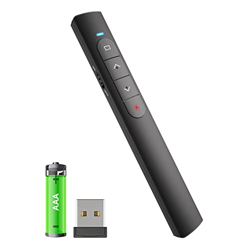 PowerPoint Presentation Clicker, Wireless Presenter Remote, PPT Clickers & Mac Computer Remotes for Presentations, Slide Advancer for Teacher and Student, Toys for Pets Cats Dogs