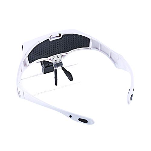 Lupa de 5 lentes 1.0X-3.5X Tiara de aumento de óculos com 2 luzes LED Lupa multifuncional Lupa de óc