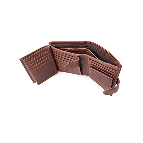 Portefeuille Bifold Rétro GALPADA Café Multi-Cartes en Style Classique pour Hommes