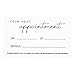 ABC Gift Shop,100 biglietti per appuntamenti dal design minimalista per il cliente appuntamento, per parrucchiere, parrucchiere, cura delle unghie, colore: bianco immagine