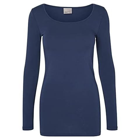 Vero Moda Women's Vmmaxi My Soft U-neck Noos Long Sleeve Top Cover