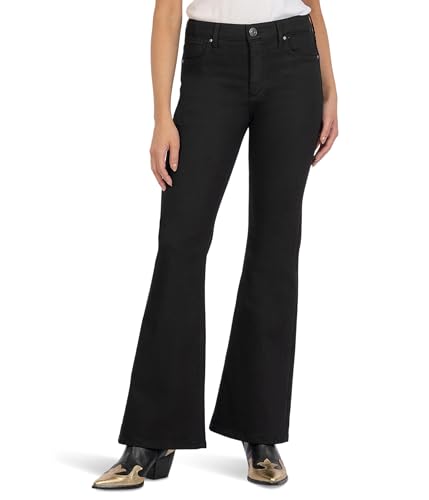 KUT from the Kloth Stella High-Rise Fab Ab Flare in Black